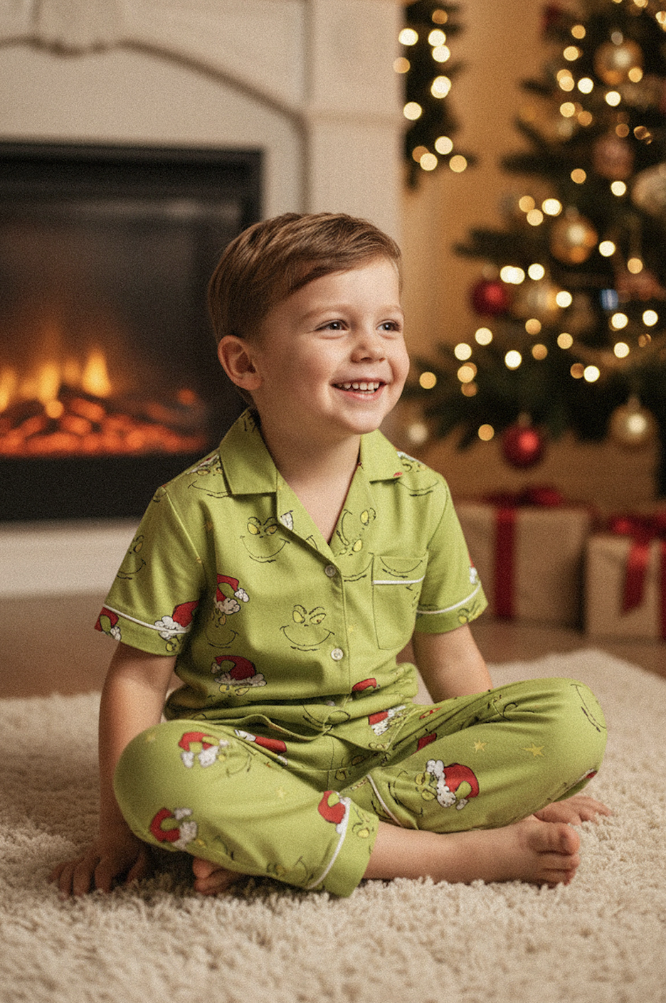 Grinch Kids manga corta y pantalón