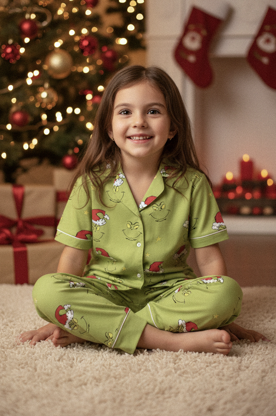 Grinch Kids manga corta y pantalón