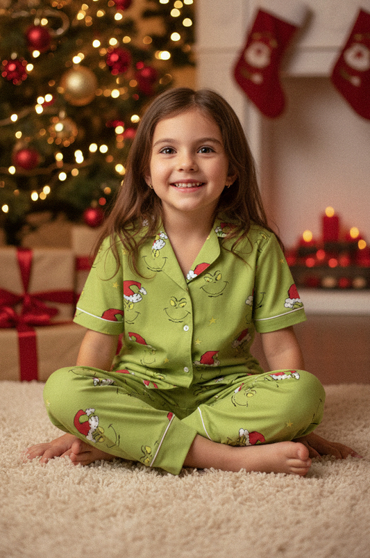 Grinch Kids manga corta y pantalón
