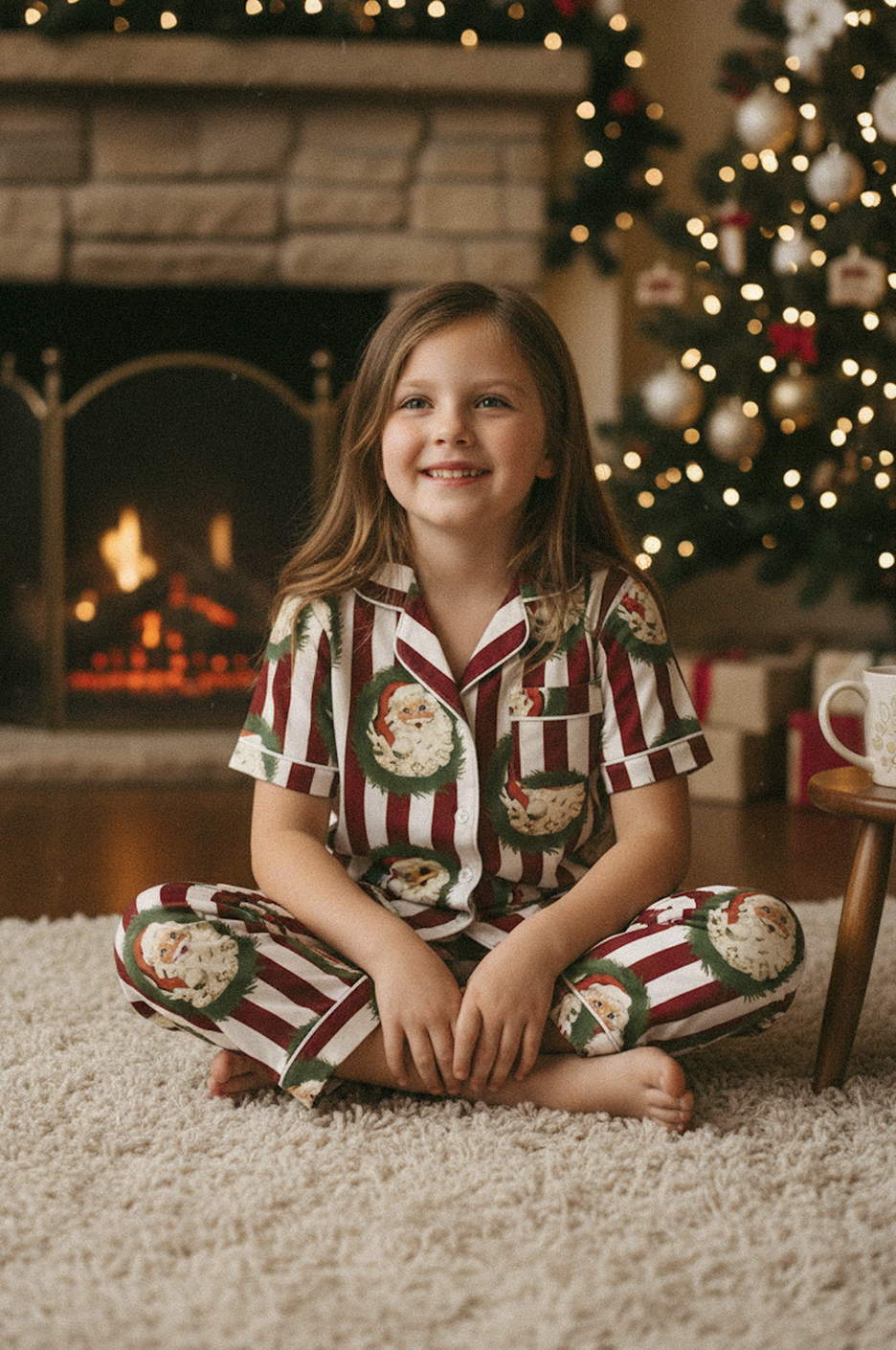 Santa's Christmas Kids manga corta y pantalón