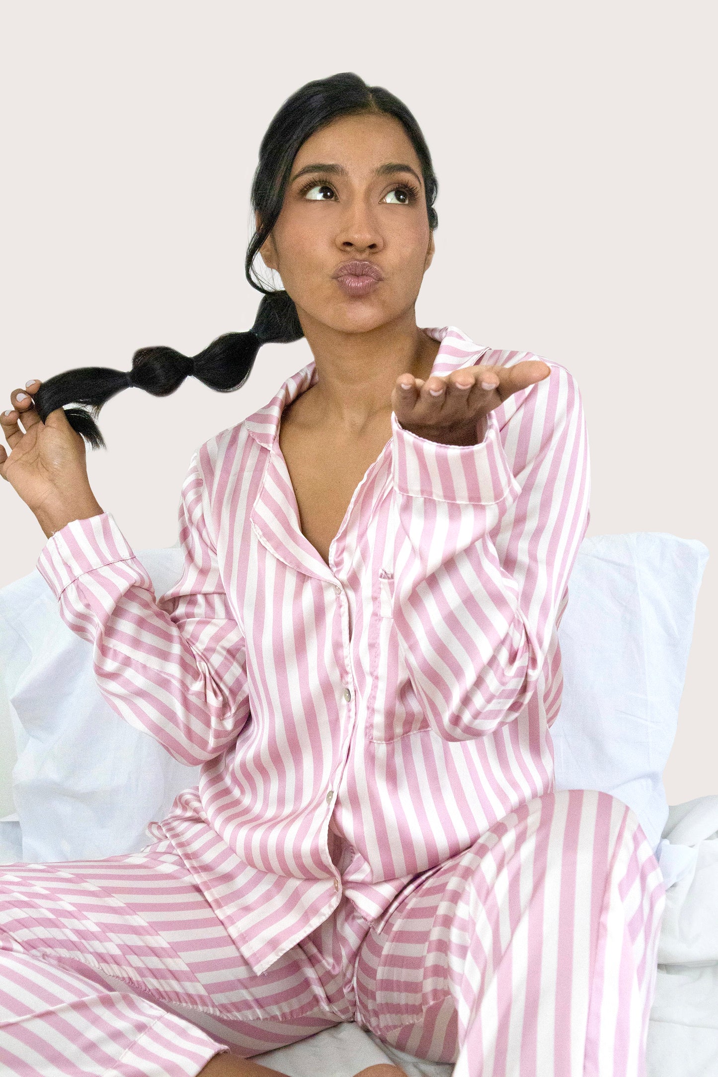 Camisa manga larga y pantalón classic pink