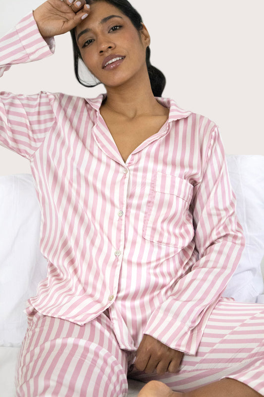 Camisa manga larga y pantalón classic pink