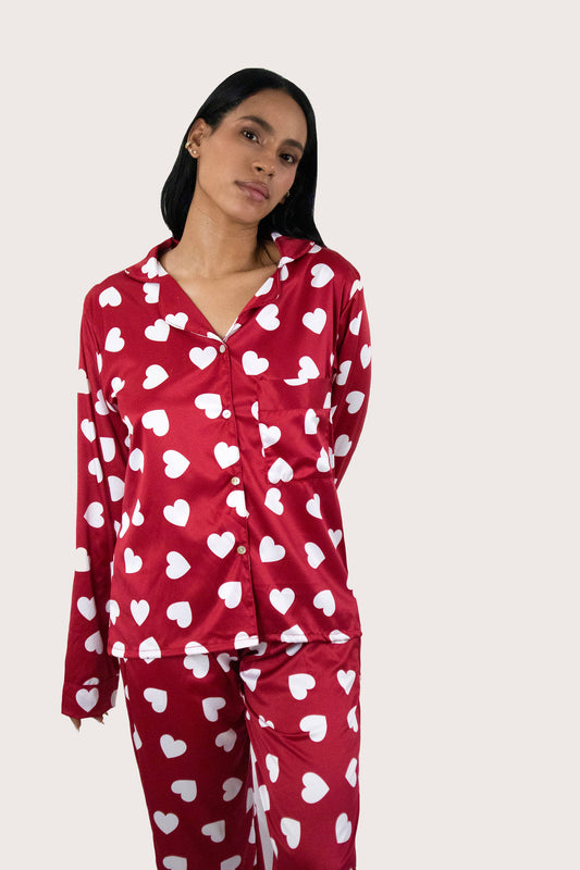 Camisa manga larga y pantalón Love Yourself