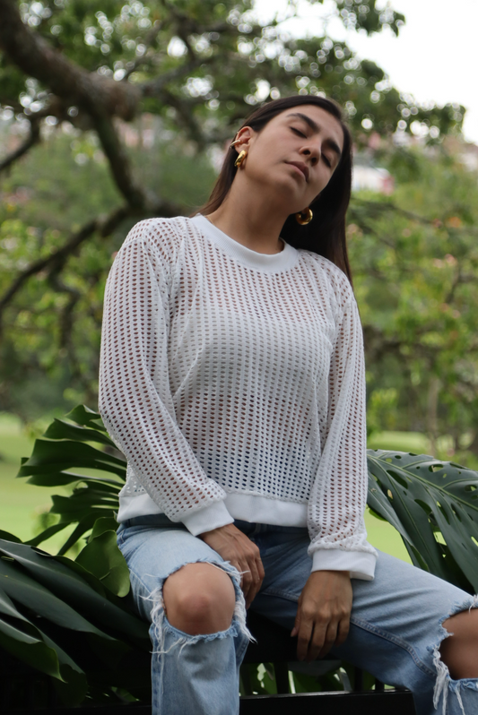 Pescador Blouse Blanco